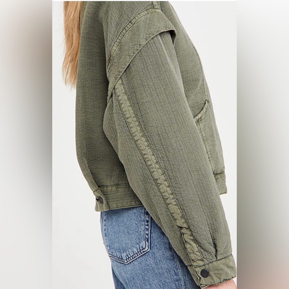 Free People We The Free Florence Bomber Jacket Olive Smoke